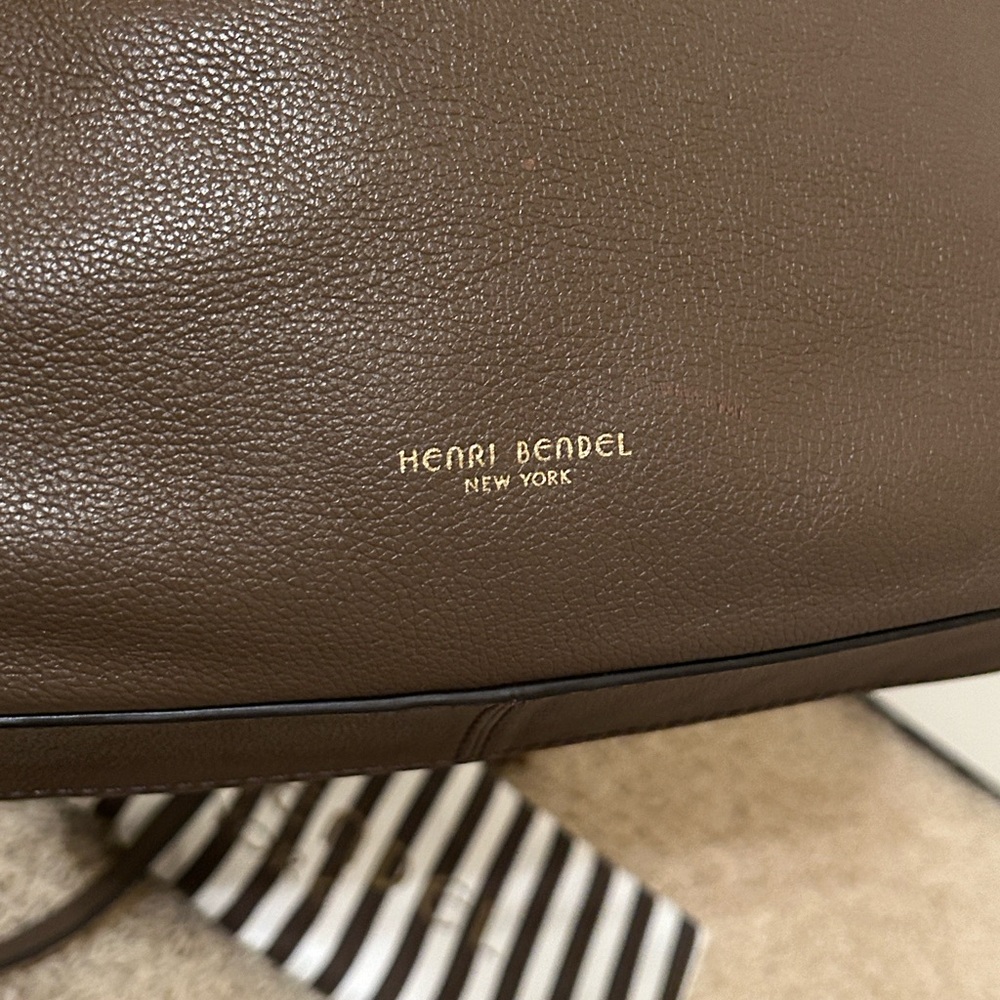 henri bendel Brown Pebbled Leather Chain-Handle Shoulder Bag - Picture 3 of 14